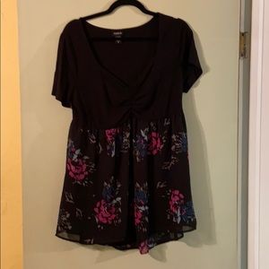 3/$25 Torrid Babydoll Chiffon Top